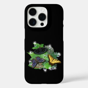 Butterflies with Leaf Raindrops and Stars iPhone 16 Pro Case