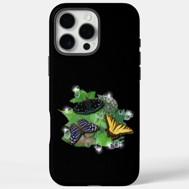 Butterflies with Leaf Raindrops and Stars Case-Mate iPhone Case (Back)