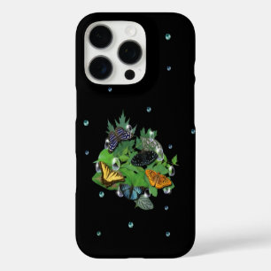 Butterflies with Leaves Raindrops Stars and Pearls iPhone 16 Pro Case