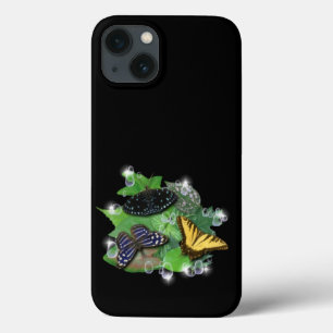 Butterflies with Leaves Raindrops Stars iPhone 13 Case