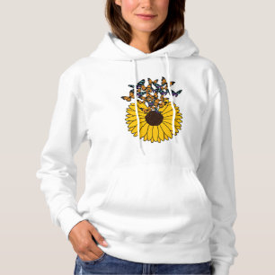 Butterflies with Sunflower Hoodie