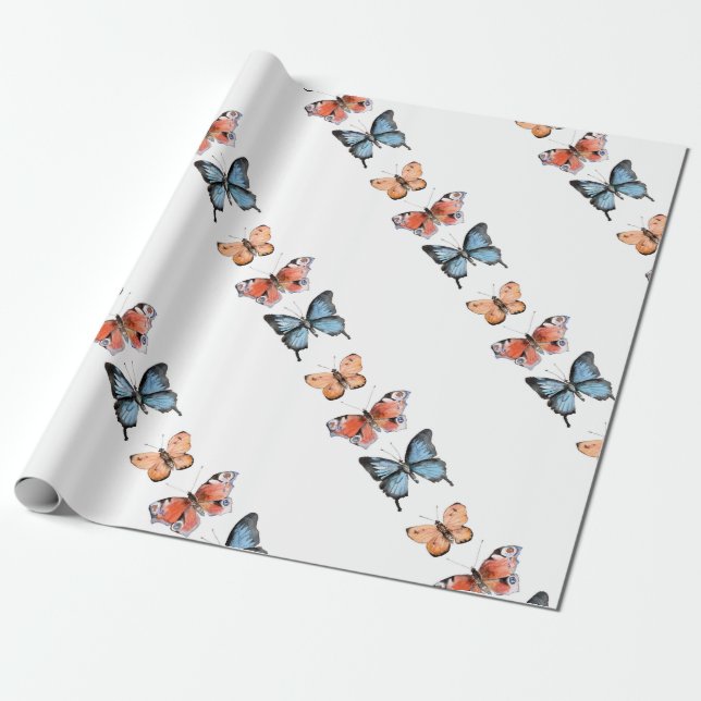 Butterflies Wrapping Paper (Unrolled)