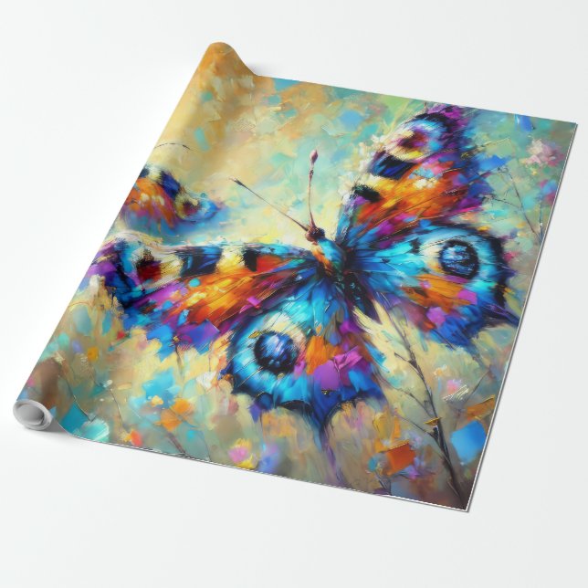 Butterflies  wrapping paper (Unrolled)