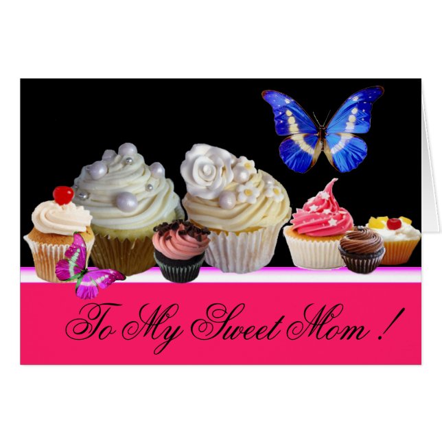 BUTTERFLIES YUMMY CUPCAKES SWEET MOTHER'S DAY (Front Horizontal)