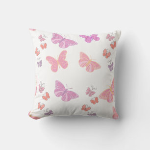 butterfllies in pastel cushion