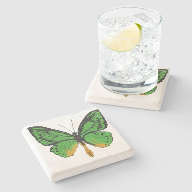 Butterfly8 Stone Coaster (Side)