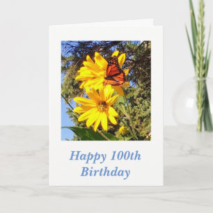 Butterfly 100th Birthday Card