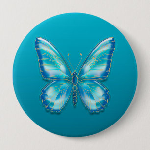 Butterfly 10 Cm Round Badge