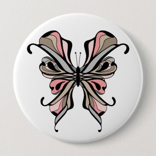 Butterfly 10 Cm Round Badge