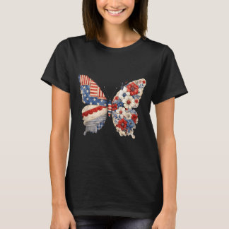 Butterfly 1776-2026 250 Years American 250th 4th T-Shirt