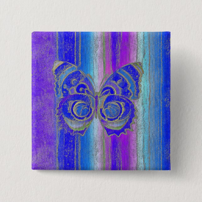 Butterfly #2 15 cm square badge (Front)