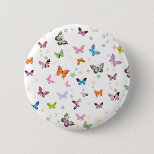 Butterfly 2 6 cm round badge