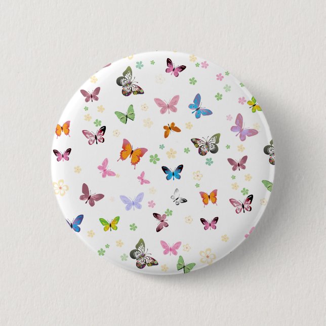 Butterfly 2 6 cm round badge (Front)