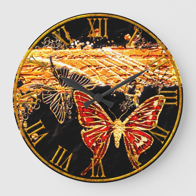 Butterfly 3 Clock & Numeral Options (Front)