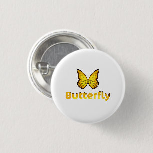 Butterfly 3 Cm Round Badge