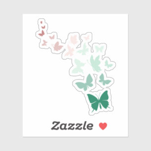 Butterfly 3" x 3" Custom-Cut Vinyl Stickers