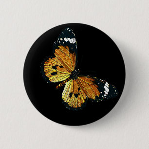 Butterfly 6 Cm Round Badge