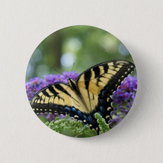 Butterfly 6 Cm Round Badge (Front)