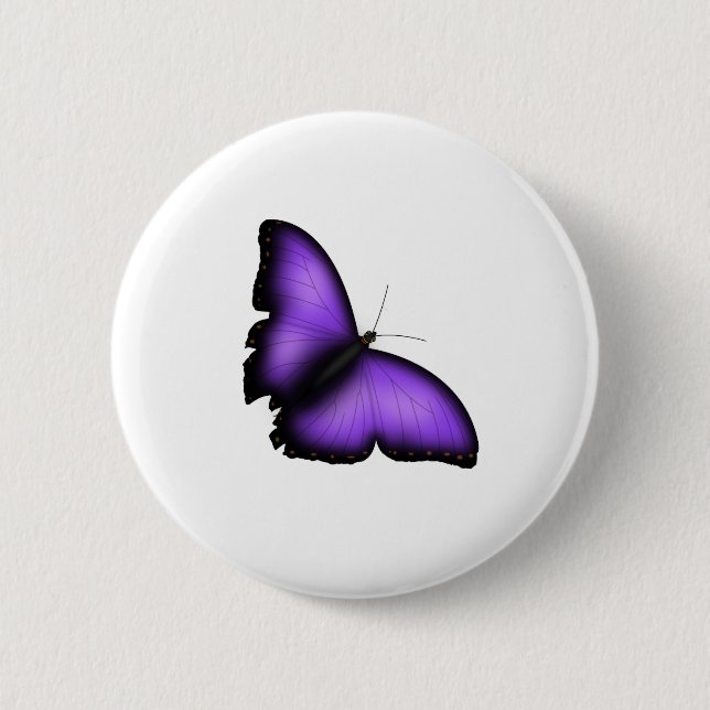Butterfly 6 Cm Round Badge (Front)