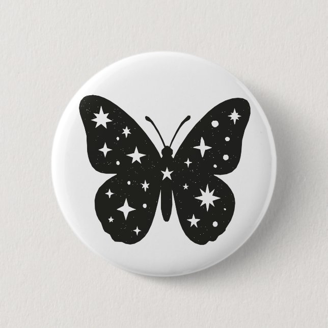 Butterfly 6 Cm Round Badge (Front)