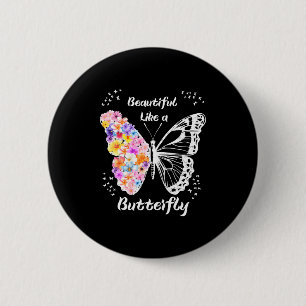 Butterfly 6 cm round badge
