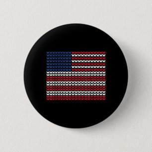 Butterfly Aamerican Flag Usa Patriotic Design 6 Cm Round Badge