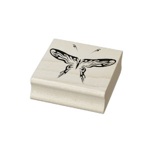 butterfly abstract art stamp