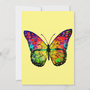 BUTTERFLY ABSTRACT INVITATION