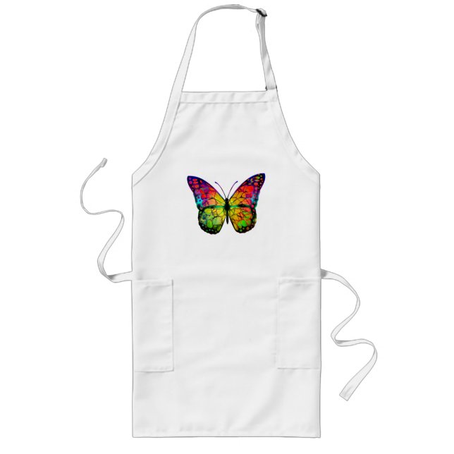 BUTTERFLY ABSTRACT LONG APRON (Front)