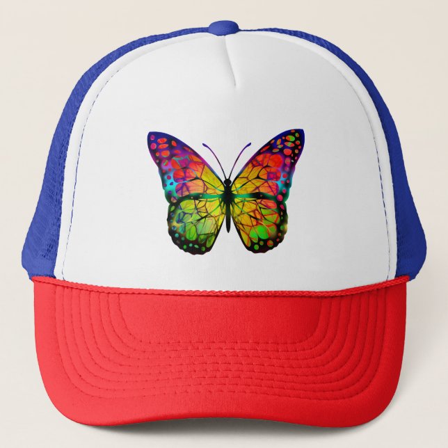 BUTTERFLY ABSTRACT TRUCKER HAT (Front)