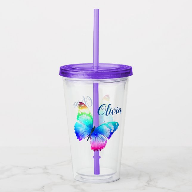 Butterfly Acrylic Tumbler (Front)