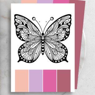 Butterfly Adult Colouring Cards and Colour System