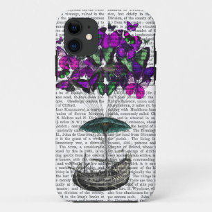 Butterfly Airship 2 Purple and Green Case-Mate iPhone Case