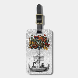 Butterfly Airship Luggage Tag