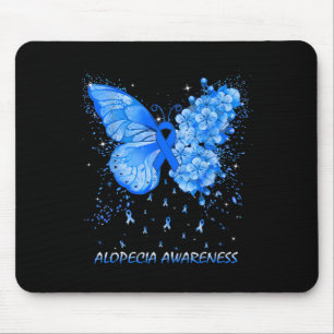 Butterfly Alopecia Awareness Ribbon  Mouse Pad