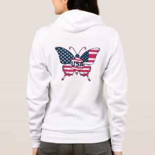 Butterfly American Flag Design-62616 Hoodie