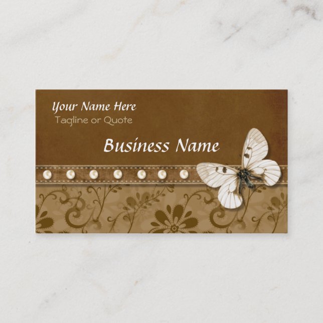 Butterfly and Beads Businees Card (Front)