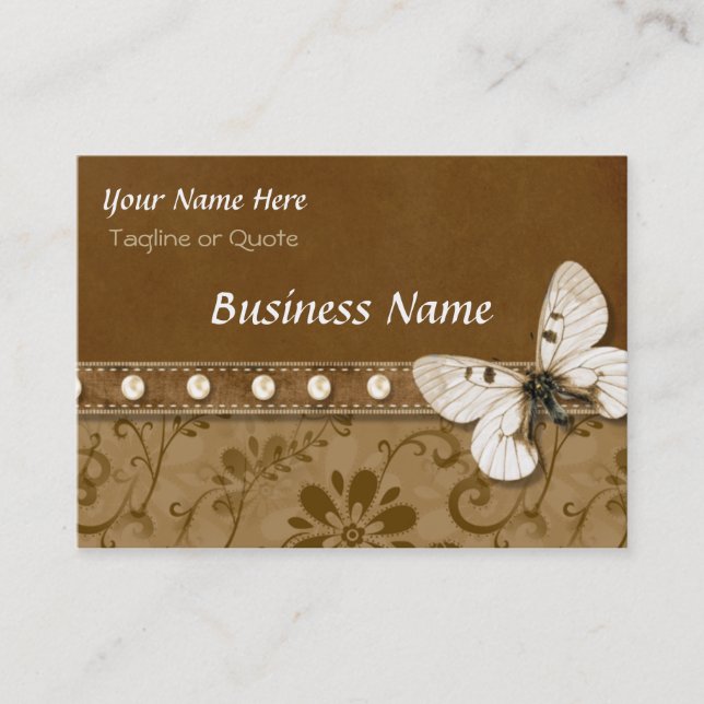 Butterfly and Beads Business Card (Front)