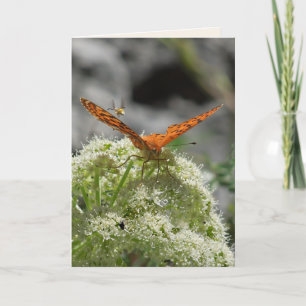Butterfly and Bee, Blank Greeting Card