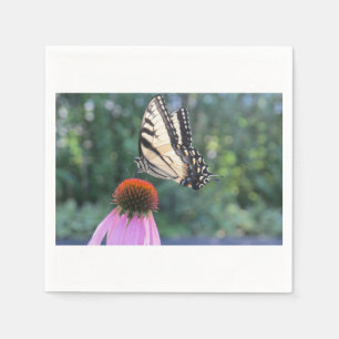 Butterfly and Coneflower Napkin
