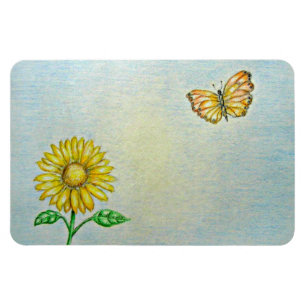 butterfly and daisy magnet