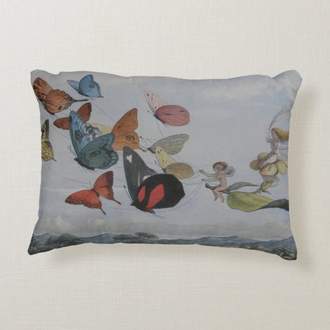 Butterfly and Fairy Queen Butterflies Fairies Decorative Cushion (Back)