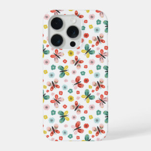 Butterfly And Floral Pattern  iPhone 15 Pro Case