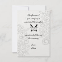 Butterfly and Flourish Reception Card