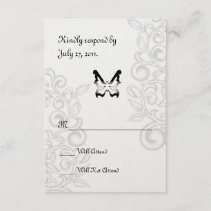 Butterfly and Flourish RSVP Card