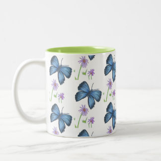 Butterfly and Flower Coffee Mug