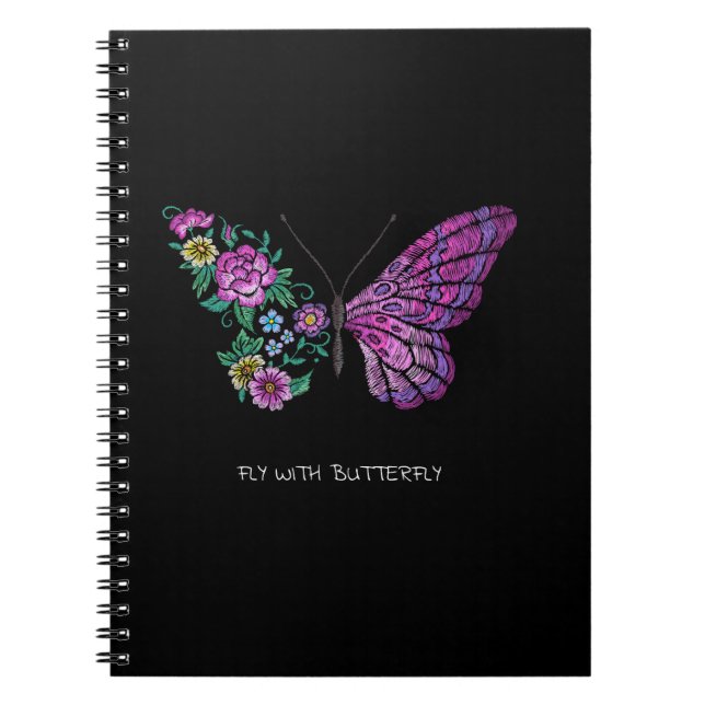 butterfly and flower floral butterflies wings yout notebook (Front)