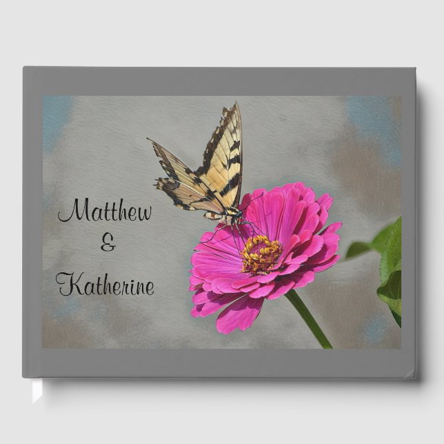 Butterfly and Flower Guest Book (Front)