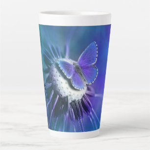 Butterfly and Flower Latte Mug