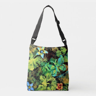 Butterfly and Flower Rodilius Cross Body Tote Bag